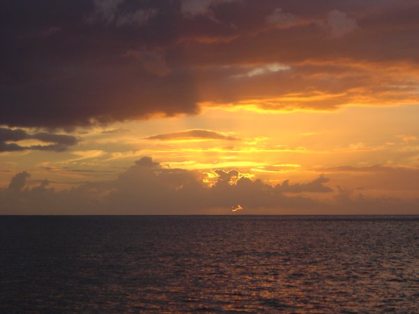 Our first sunset at landfall in Tahuata